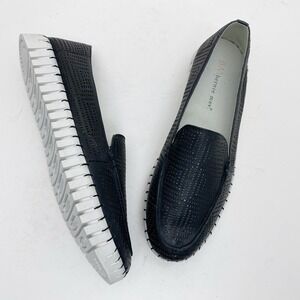 Bernie‎ Mev Black Perforated Leather Loafers Moccasins TW72 Women 9-9.5 EU 40
